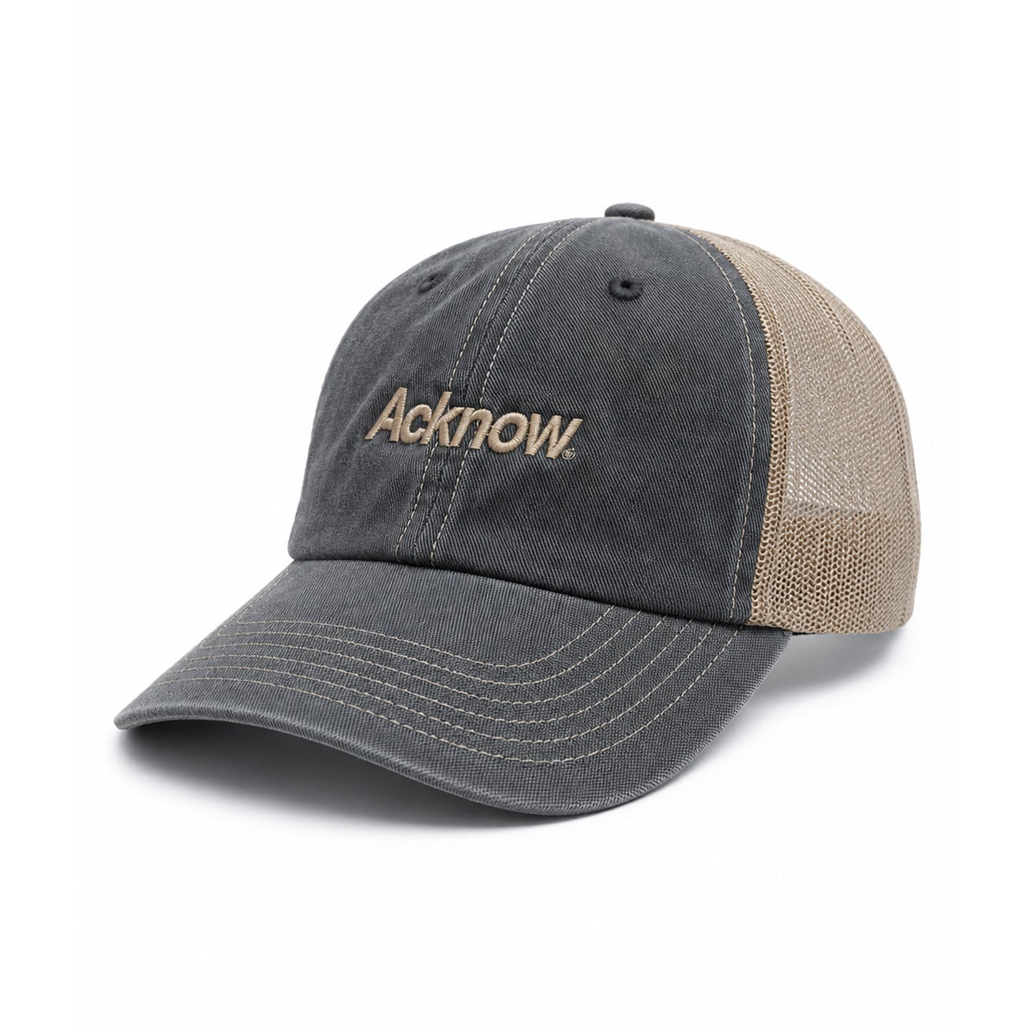 Stonewashed Grey Cap